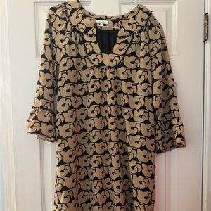 Jade Black and Khaki Long Sleeve Dress